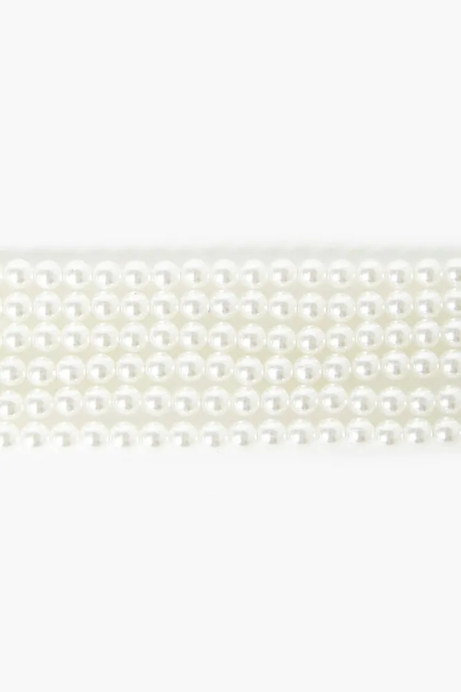 Women's Tiered Faux Pearl Bracelet in White