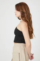 Women's Textured Cropped Tube Top