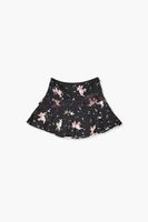 Girls Cupid Print Skater Skirt (Kids) in Black, 11/12