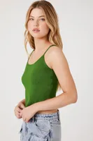 Women's Sweater-Knit Cropped Cami in Avocado, XS