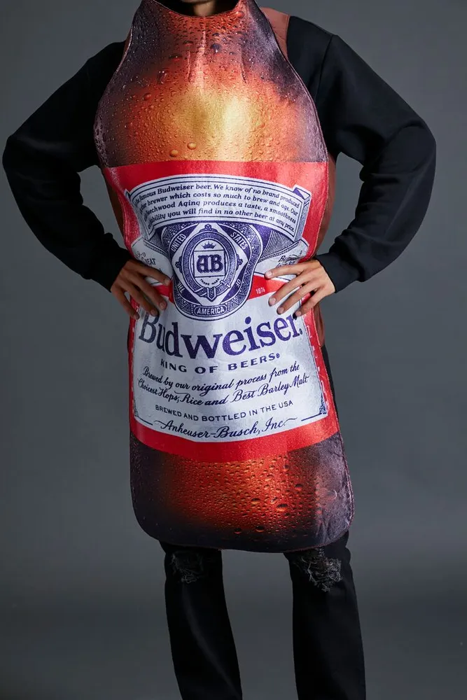 Men Budweiser Beer Bottle Costume in Red