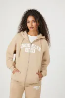 Women's Brooklyn Graphic Fleece Hoodie in Pine Bark Small