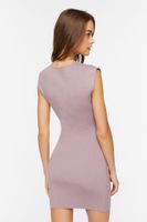 Women's Cutout Mini Sweater Dress in Grey Medium