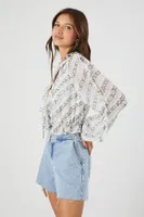 Women's Chain Print Chiffon Top