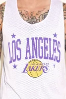 Men Los Angeles Lakers Graphic Tank Top in White Small