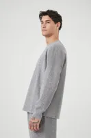 Men Ribbed Knit Crew Neck Top