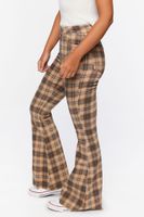 Women's Plaid High-Rise Flare Pants in Yellow, 25