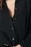 Women's Ribbed Knit Long-Sleeve Shirt