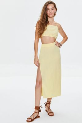 Women's Cutout Midi Dress in Mimosa Large