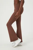 Women's Active Flare Pocket Leggings in Chocolate Large