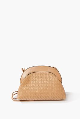 Women's Basketwoven Crossbody Bag in Taupe