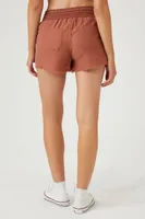 Women's Frayed Pocket Shorts Red