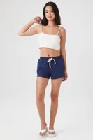 Women's Frayed Drawstring Shorts Small