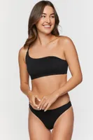 Women's Ruched Cheeky Panties in Black Small