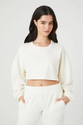 Women's Cropped Drop-Sleeve Top