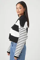 Women's Sweater-Knit Striped Shirt