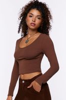 Women's Underbust Long-Sleeve Crop Top