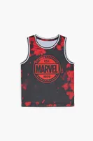 Kids Cloud Wash Marvel Tank Top (Girls + Boys) in Black, 9/10