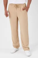 Men Straight-Leg Drawstring Pants in Taupe, XXL