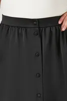 Women's Satin A-Line Midi Skirt