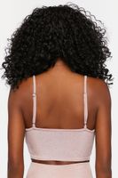 Women's Glitter Bustier Cami in Dusty Pink Medium