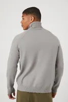 Men Ribbed Turtleneck Sweater