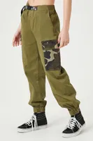 Women's Camo Cargo Pants in Green Small