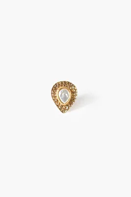 Women's Faux Pearl Cocktail Ring in Gold, 6