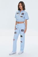 Women's 900 Series Club Patch Graphic Pants in Sky Blue Small