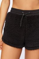 Women's Active Faux Shearling Shorts in Black Small