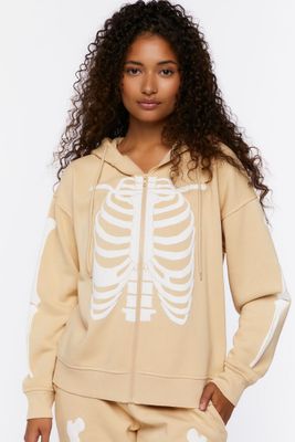 Women's Skeleton Zip-Up Hoodie