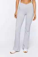 Women's Active Heathered Flare Leggings in Heather Grey Medium