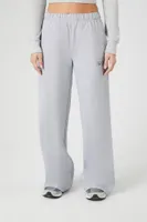 Women's Fleece New York Graphic Pants in Heather Grey/Black Medium