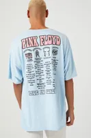 Men Pink Floyd Graphic Band Tee Light Blue