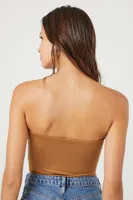 Women's Contour Fitted Tube Bodysuit in Cappuccino Small