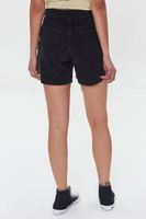 Women's Organically Grown Cotton Denim Mom Shorts in Black, 29