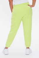 Women's Fleece Drawstring Joggers in Lime, 3X