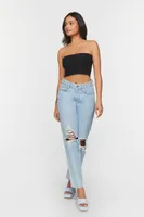 Women's Sweater-Knit Cropped Tube Top