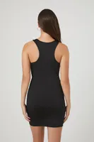 Women's Contour Racerback Mini Dress in Black, XXL