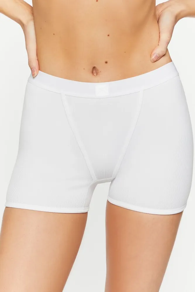 Women's Seamless Shortie Panties in White Medium