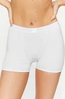 Women's Seamless Shortie Panties in White Medium