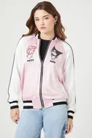 Women's My Melody & Kuromi Reversible Souvenir Jacket in Pink/White Small