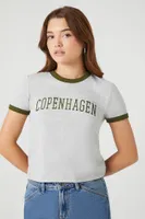 Women's Copenhagen Ringer T-Shirt in Heather Grey, XL