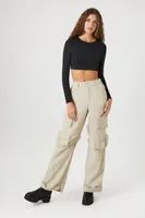 Women's Contour Sculpt Long-Sleeve Crop Top