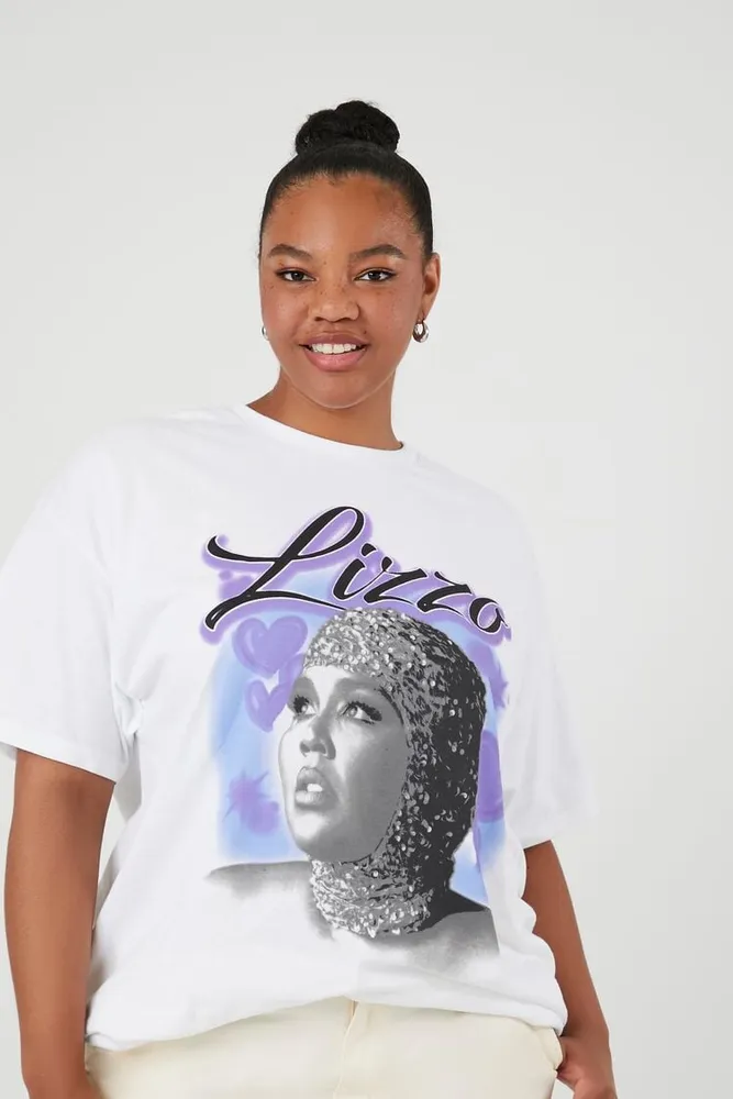 Women's Lizzo Graphic T-Shirt in White, 0X