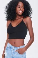 Women's Seamless Longline Bralette in Black Small