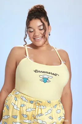 Women's Cinnamoroll Pajama Cami in Yellow, 2X