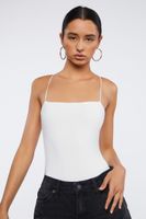 Women's Fitted Cami Bodysuit in Vanilla Medium