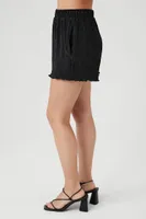 Women's Crinkled Lettuce-Edge Shorts