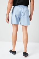 Men Drawstring Swim Trunks in Dusty Blue Large